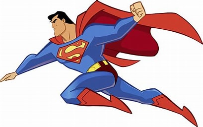 Flying--an image of Superman flying through the air.