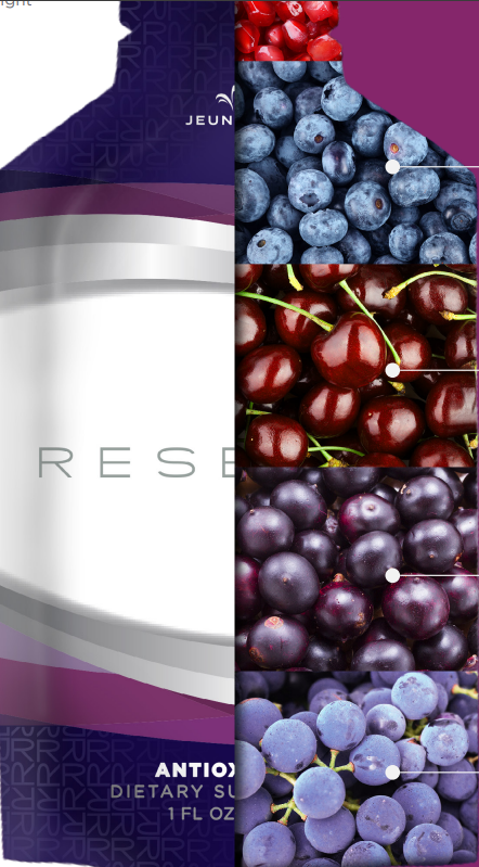 An image of the five different antioxidants in Reserve, 