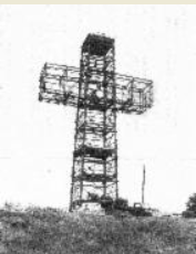 Easter Family Field Trip-the skeleton frame-work of the Bald Knob Cross of Peace in 1937-38.