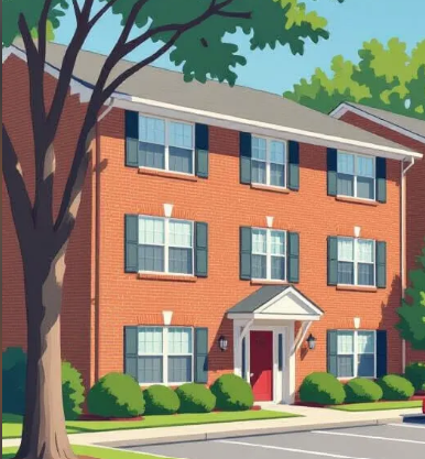 Make Money in Real Estate--an image of a 3-story multifamily residence that could be Invested in.
