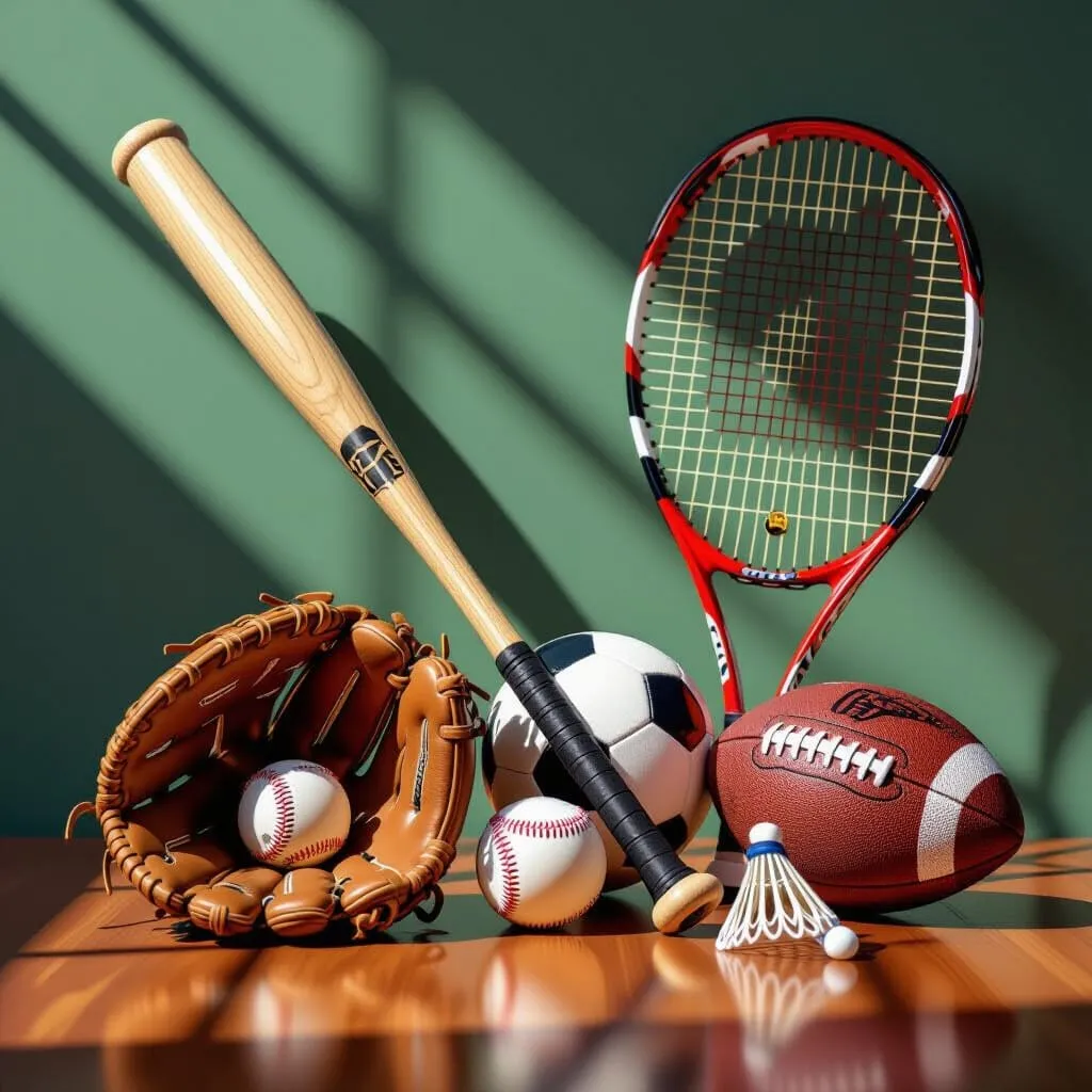 Community Membership for Sports--Image showing sports equipmenrt