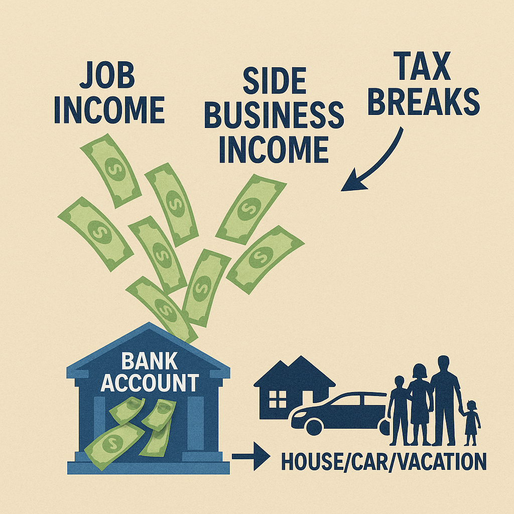 options in life that include job income, IBO business income and tax breaks