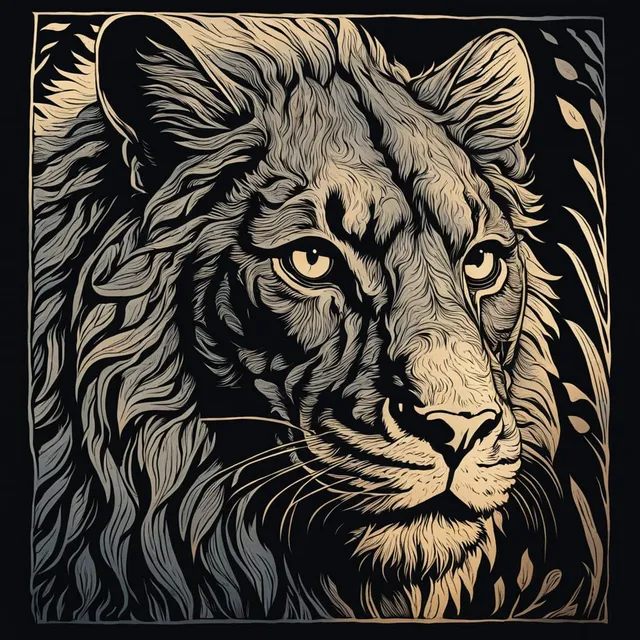 Passion and Play with Night Cafe-a wood block carving