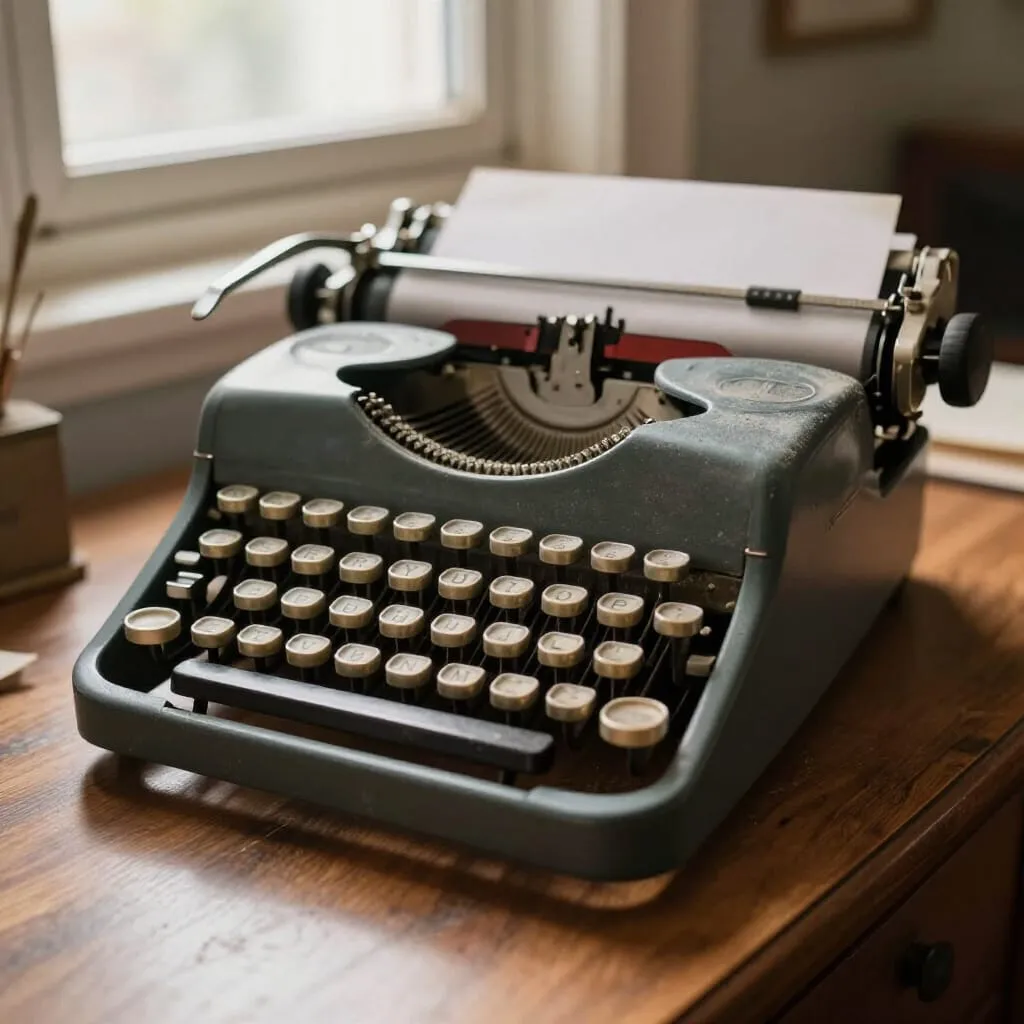 Learn AI Skills in the Workplace-a typewriter from the 1960s