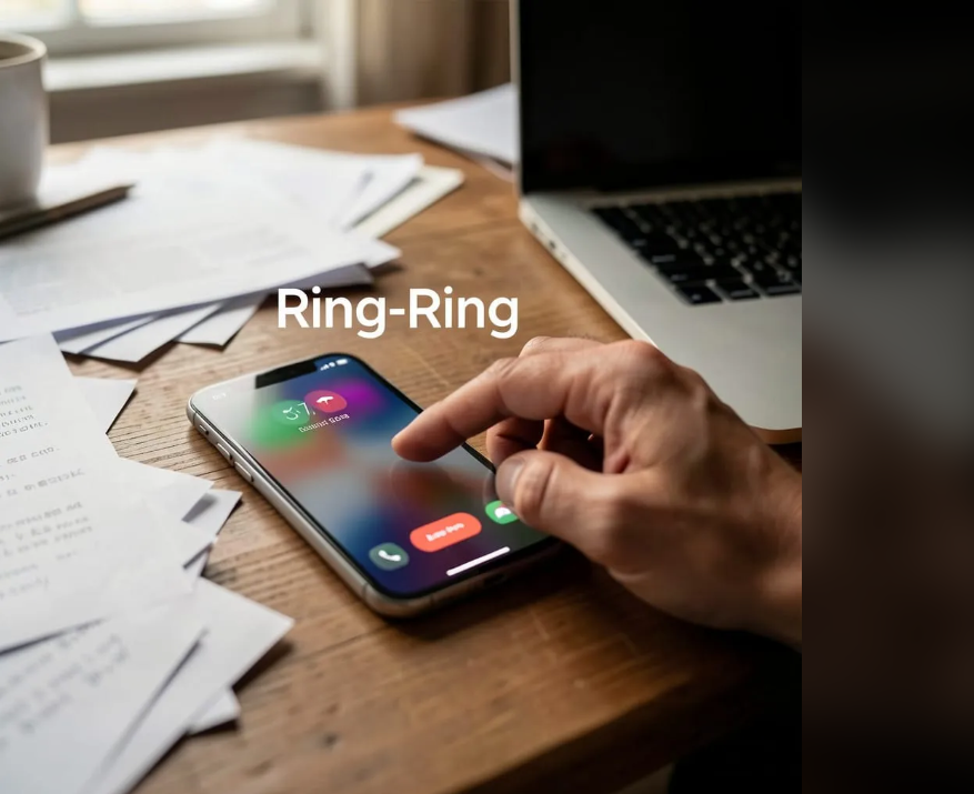 Ringing phone for personal contact.
